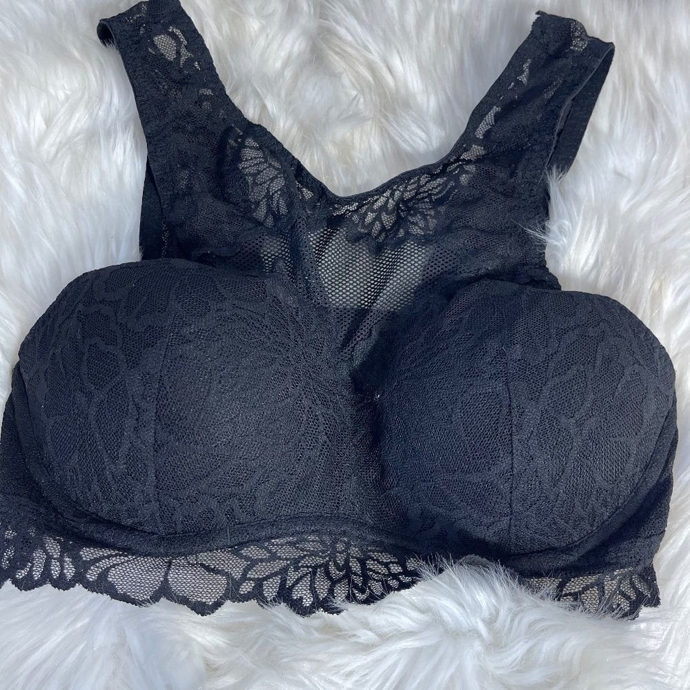 Victoria's‎ Secret PINK Black Lace Bralette Sz M